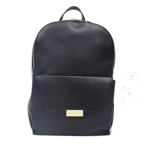 Stella McCartney Rucksack aus glattem Kalbsleder 878 Schwarz