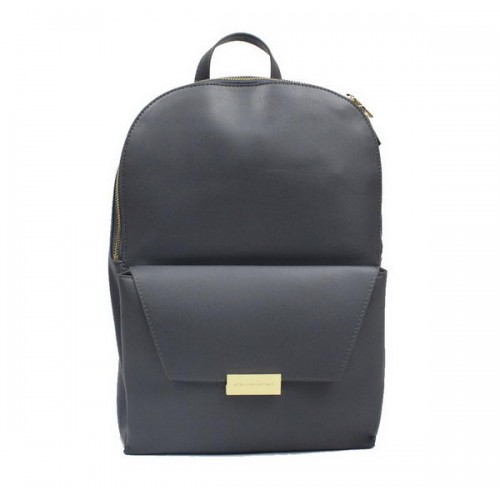 Stella McCartney Rucksack aus glattem Kalbsleder 878 Deep Grey