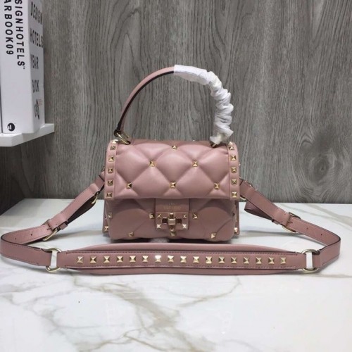 VALENTINO Umhängetasche Candy aus gestepptem Leder 0033 rosa