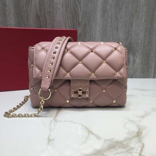 VALENTINO Umhängetasche Candy aus gestepptem Leder 0072 rosa