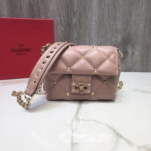 VALENTINO Umhängetasche Candy aus gestepptem Leder 0073 rosa