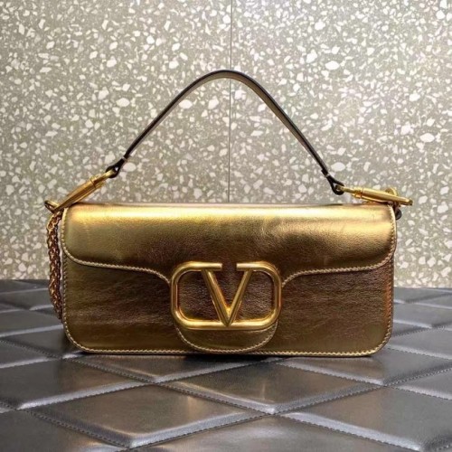 VALENTINO GARAVANI Loco Kalbsledertasche 2B0K30 gold