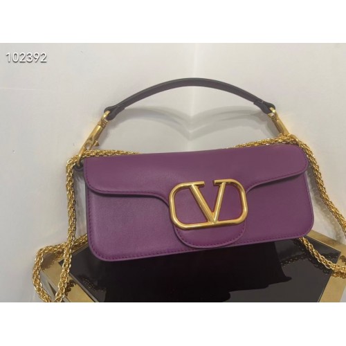VALENTINO GARAVANI Loco Kalbsledertasche 2B0K30 lila