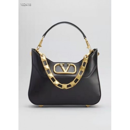 VALENTINO GARAVANI Loco Kalbsledertasche V2028 schwarz