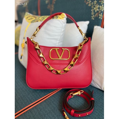 VALENTINO GARAVANI Loco Kalbsledertasche V2028 rot