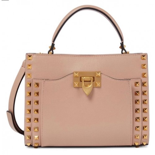 VALENTINO GARAVANI Rockstud Alcove Mittelnarbiges Kalbsleder 2B0056 Rosa