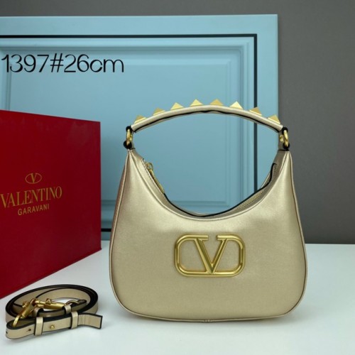 VALENTINO GARAVANI STUD SIGN Hobo Bag aus Kalbsleder 1W2B0K69 gold
