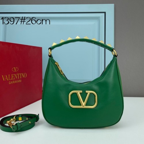 VALENTINO GARAVANI STUD SIGN Hobo Bag aus Kalbsleder 1W2B0K69 grün