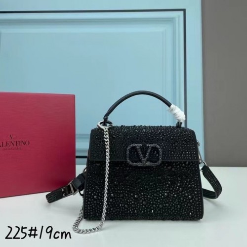 VALENTINO GARAVANI VSLING Shiny Diamond Mini-Tragetasche XW2B1G9 schwarz-schwarzes Metall