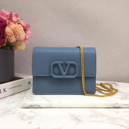 VALENTINO Origianl-Leder 069 Kettentasche blau