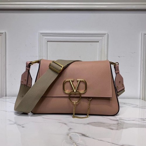 VALENTINO Origianl-Leder-Umhängetasche V0888 rosa