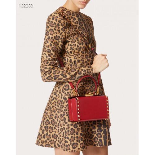 VALENTINO Origianl-Leder-Umhängetasche V4273 rot