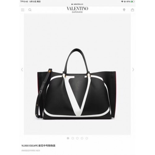 VALENTINO Original-Ledertasche 9055 schwarz