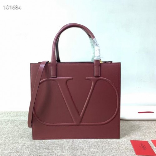 VALENTINO Origianl-Ledertasche V2021 Ochsenblutrot