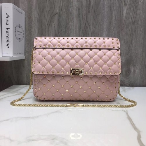VALENTINO Umhängetasche aus gestepptem Leder 96593 rosa