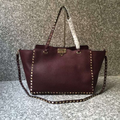 VALENTINO Rockstud große Tragetasche 0973 dunkelrot