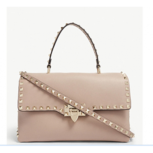 VALENTINO Tragetasche Rockstud aus Leder V0094 PINK