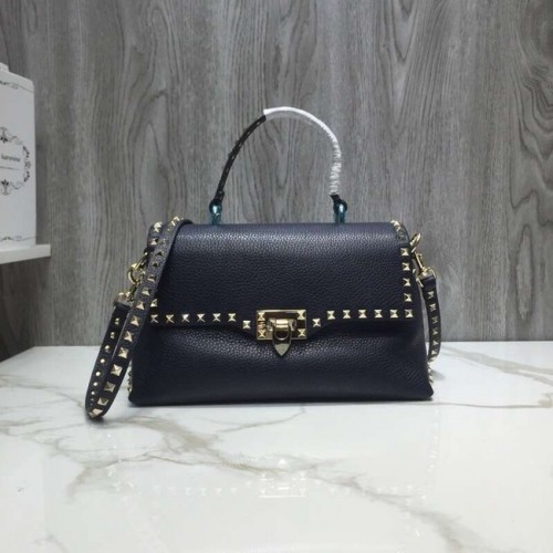 VALENTINO Tragetasche Rockstud aus Leder V0094 schwarz