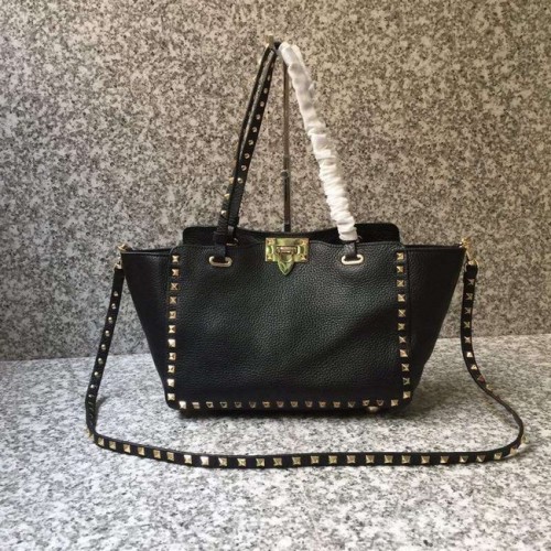 VALENTINO Rockstud mittelgroße Tragetasche 0972 schwarz