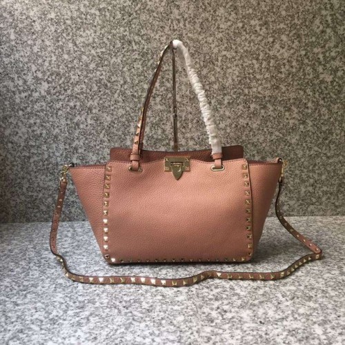 VALENTINO Rockstud Medium Tote 0972 Rosa