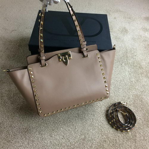 Valentino Garavani Mini Tragetasche Rockstud Original Leder VG1916 Beige