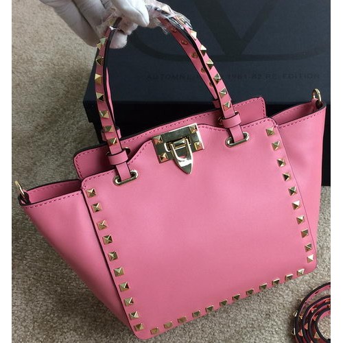 Valentino Garavani Rockstud Mini Tragetasche Original Leder VG1918 Pink