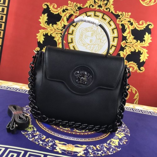 Versace Original mittelgroße Kalbsledertasche FS1041-1 schwarz