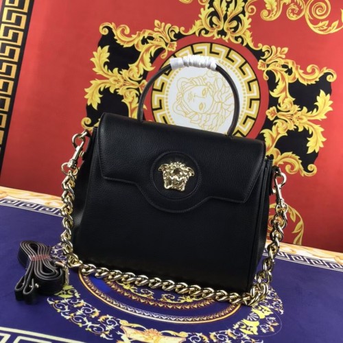 Versace Original mittelgroße Kalbsledertasche FS1041 schwarz