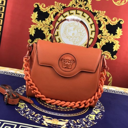 Versace Original mittelgroße Kalbsledertasche FS1041 orange