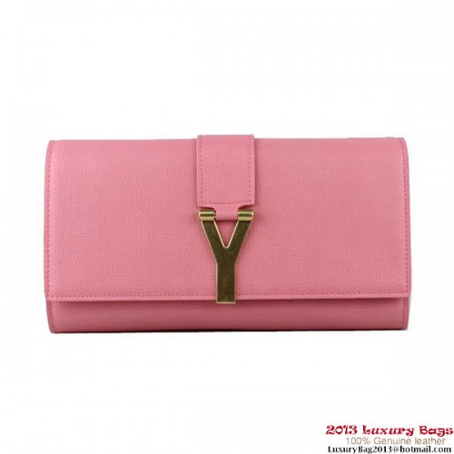 YSL Chyc Reisetasche aus rosa Claf-Leder