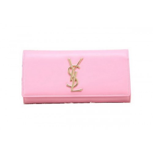 YSL Classic Monogram Clutch Bag Glattleder Y8909 Pink