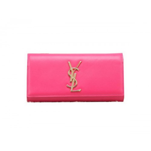 YSL Classic Monogram Clutch Bag Glattleder Y8909 Rose