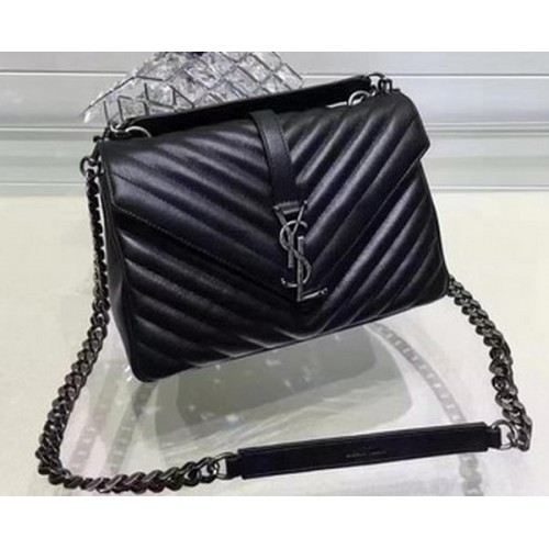 YSL Classic Monogramme Flap Bag Kalbsleder Y22369 Schwarz