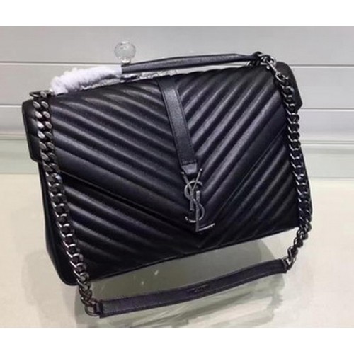 YSL Classic Monogramme Flap Bag Kalbsleder Y22370 Schwarz