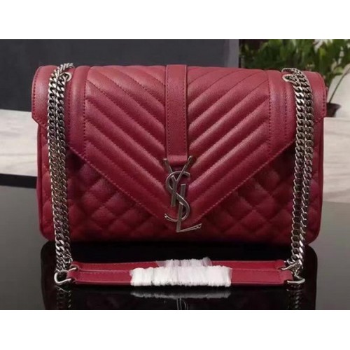 YSL Classic Monogramme Flap Bag Kalbsleder Y268033 Wein