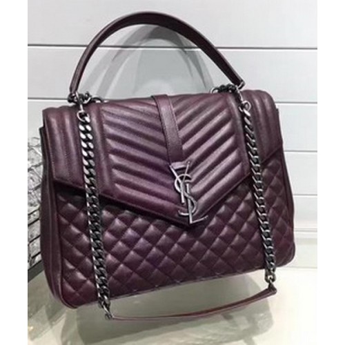 YSL Classic Monogramme Flap Bag Kalbsleder Y33569 Wein