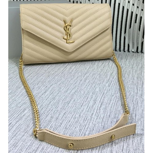 YSL Classic Monogram Flap Bag Cannage-Muster Y377828L Apricot