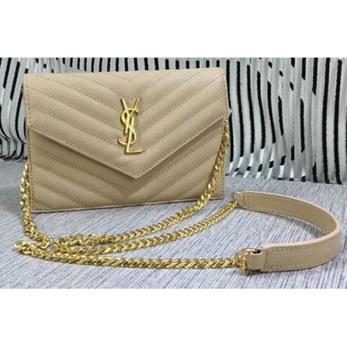 YSL Classic Monogram Flap Bag Cannage-Muster Y377828S Apricot