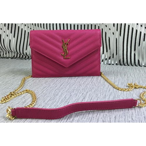 YSL Classic Monogram Flap Bag Cannage-Muster Y377828S Rose