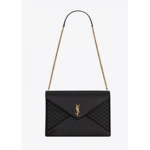 YSL TASCHE GABY CHAIN AUS VINTAGE-LAMMLEDER 668864 schwarz