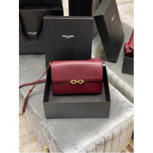 YSL LE MAILLON TASCHE AUS GLATTEM LEDER 6497952 Burgund