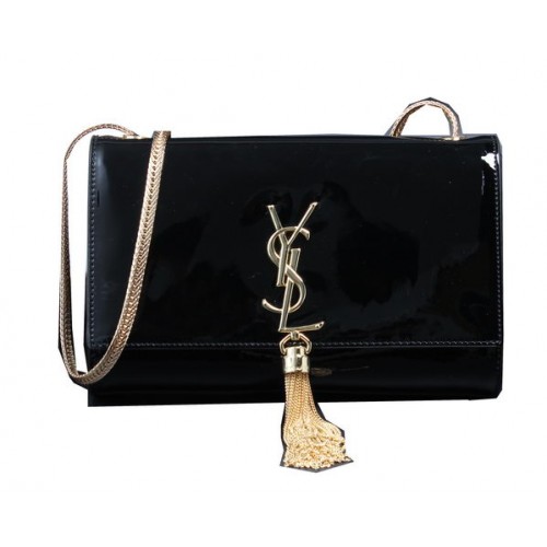 YSL Umhängetasche mit Monogramm Lackleder Y311218 Schwarz