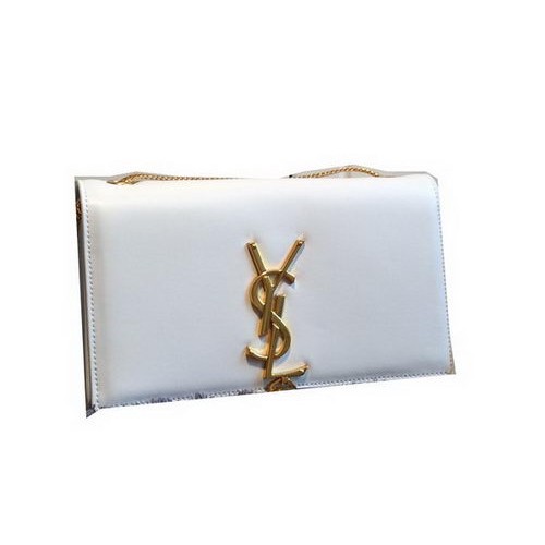 YSL Monogramm Umhängetasche Glattleder Y311218 Weiß