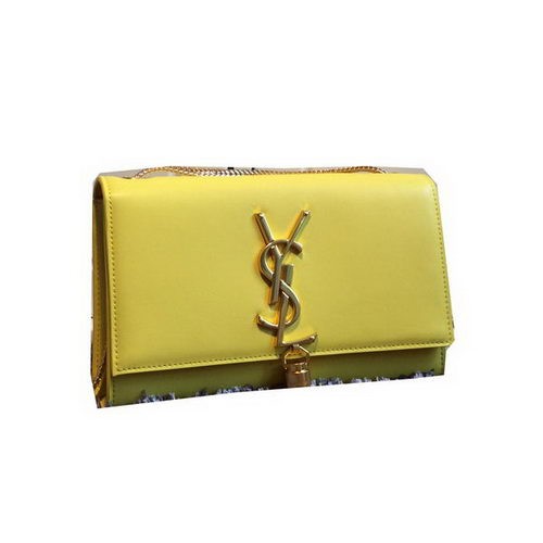 YSL Monogramm Umhängetasche Glattleder Y311218 Gelb