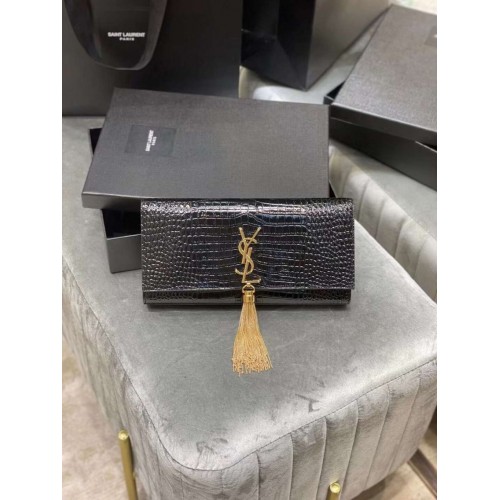 YSL Saint Laurent Medium Kate Bag Y306079 Schwarzgoldene Hardware