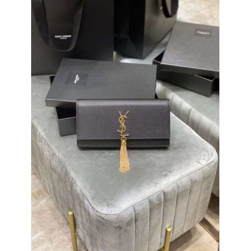 YSL Saint Laurent Medium Kate Bag Y306080 Schwarzgoldene Hardware