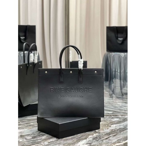 Yves Saint Laurent Einkaufstasche aus Kalbsleder Y677481 schwarz