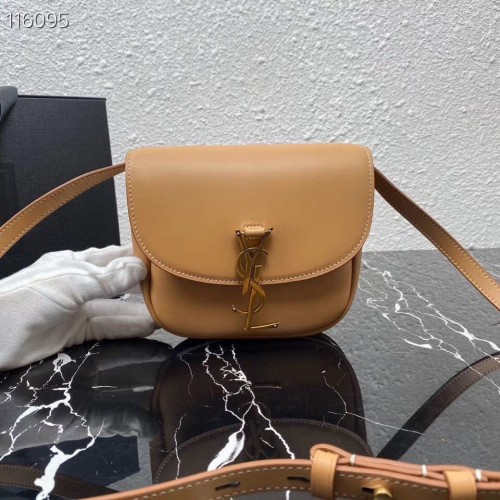 Yves Saint Laurent Schultertasche aus Kalbsleder 619740 apricot