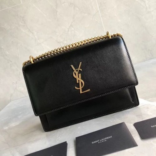 Yves Saint Laurent Schultertasche aus Kalbsleder Y542206B schwarz