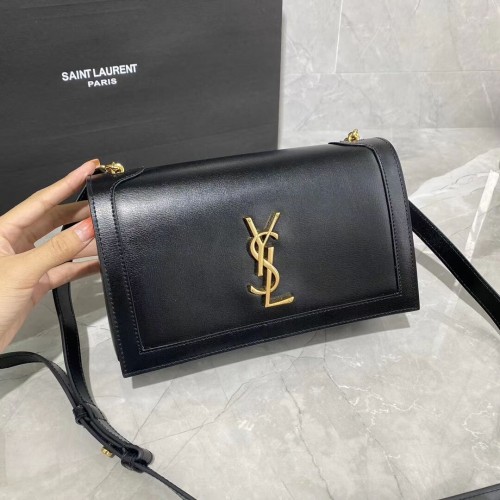 Yves Saint Laurent Schultertasche aus Kalbsleder Y635627-2 schwarz